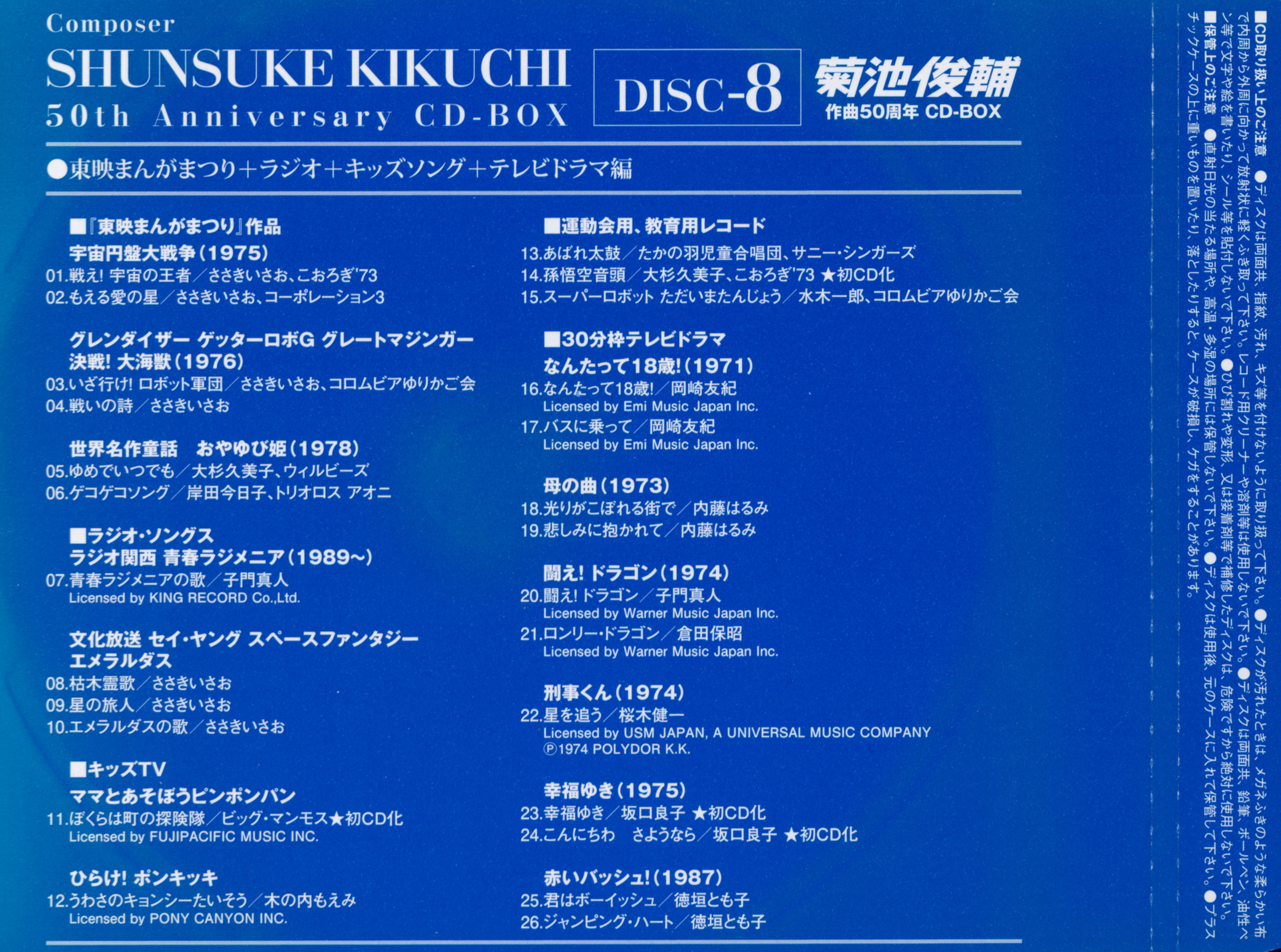 Composer SHUNSUKE KIKUCHI 50th Anniversary CD-BOX (2012) MP3